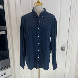 American Eagle Classic Dark Blue Men's Button-Down Shirt